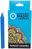 ZESTAW NIEBIESKICH RYTUALNYCH ŚWIEC MANIFEST MAGIC CANDLES CZAKRA GARDŁA