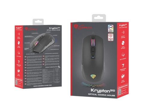 Genesis Gaming Mouse Krypton 310 Wired, Grey/Black na Arena.pl