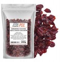 Żurawina Suszona bez cukru z Sokiem Jabłkowym 1kg Cięta naturalna Kol-Pol