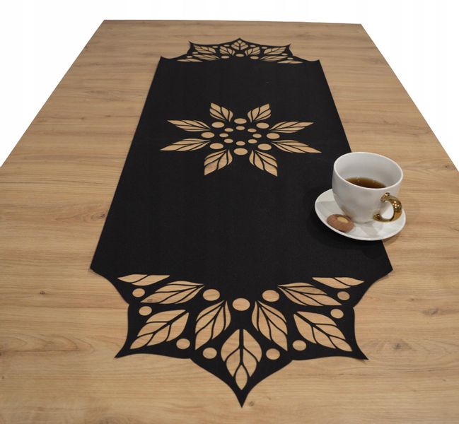 Bieżniki DEKOR 38x86 AŻUR wycinany laserowo czarny zdjęcie 1