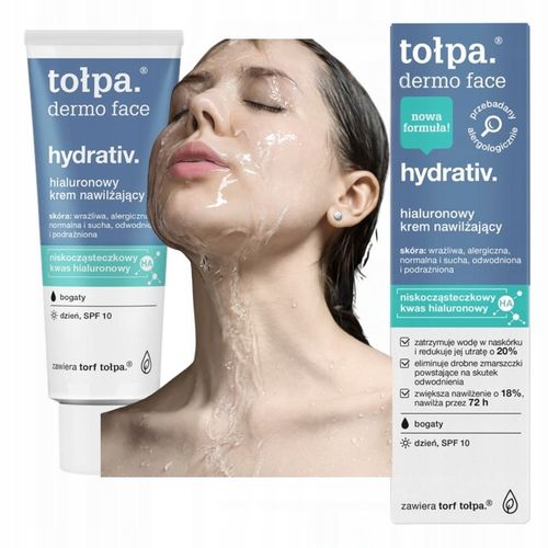Hialuronowy krem nawilżający bogaty SPF 10 40 ml Tołpa hydrativ na Arena.pl