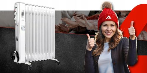 Grzejnik Elektryczny Olejowy Szybko Grzeje 2500W Energooszczędny MOCNY na Arena.pl