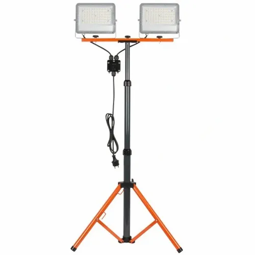 Halogen Naświetlacz LED 2x 50W PREMIUM + Statyw Budowlany + pokrowiec na Arena.pl