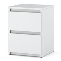 Szafka Nocna Biała Mat 40cm Hugo Wąski Stolik Nocny Nakastlik Do Sypialni