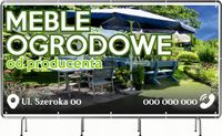 BANER REKLAMOWY 100x50cm projekt w cenie różne wzory MEBLE OGRODOWE