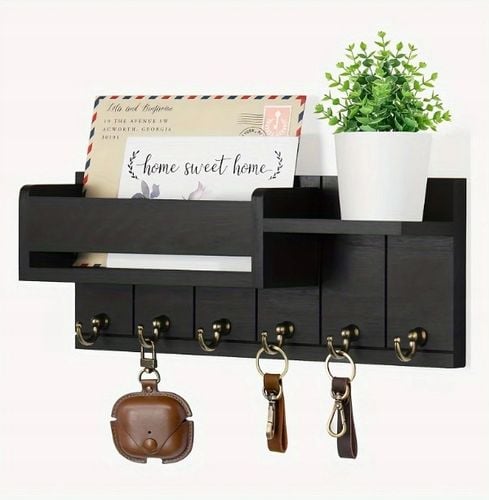 DREWNIANY WIESZAK ŚCIENNY NA UBRANIA KLUCZE DO PRZEDPOKOJU PÓŁKA na Arena.pl
