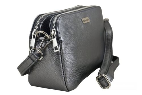 Damska torebka metalizowana - Srebrna ciemna na Arena.pl