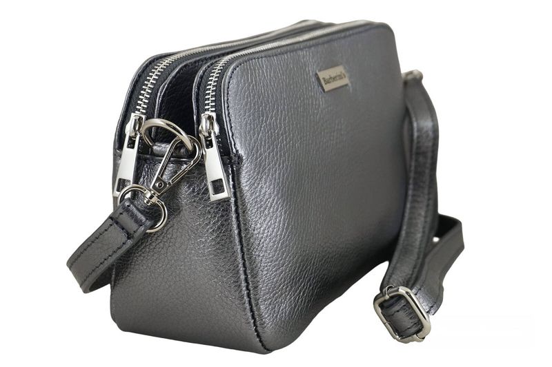 Damska torebka metalizowana - Srebrna ciemna zdjęcie 3