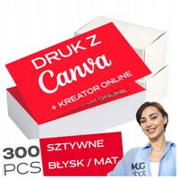 Wizytówki dwustronne 300 sztuk grube mat błysk + wizualizacja gratis