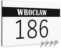 Tabliczka adresowa Nierdzewna Tablica adres posesji Biała 20x15