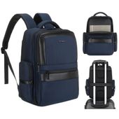 granatowy plecak podróżny z kieszenią na laptopa do 14 cali - peterson