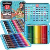 Kalour 72 Kredki Profesjonalne Zestaw Rysowania Kredki Ołówkowe Kolorowe