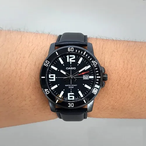 ZEGAREK MĘSKI CASIO MTP-VD01BL-1B (zd169d) + BOX na Arena.pl