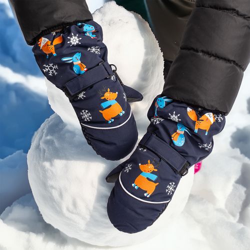 Rękawiczki Zimowe Jednopalczaste Granatowe Narciarskie Wodoodporne Rękawice na Arena.pl