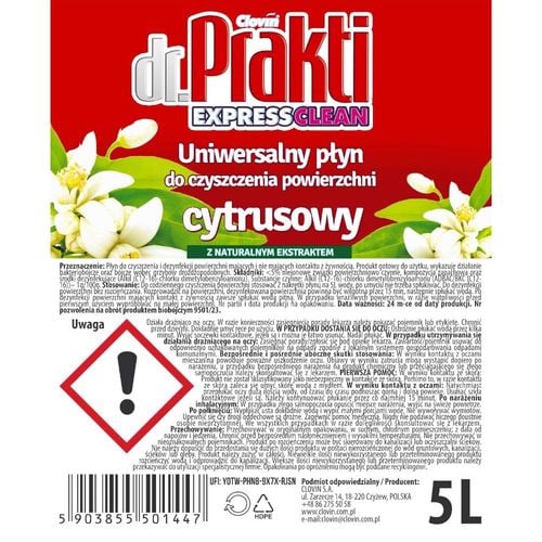 Clovin Dr.Prakti Express Clean 5L universalny cytrynowy na Arena.pl