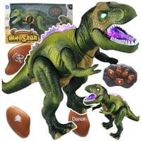 INTERAKTYWNY DINOZAUR T-REX ZDALNIE STEROWANY ROBOT LED Ryczy Chodzi Świeci