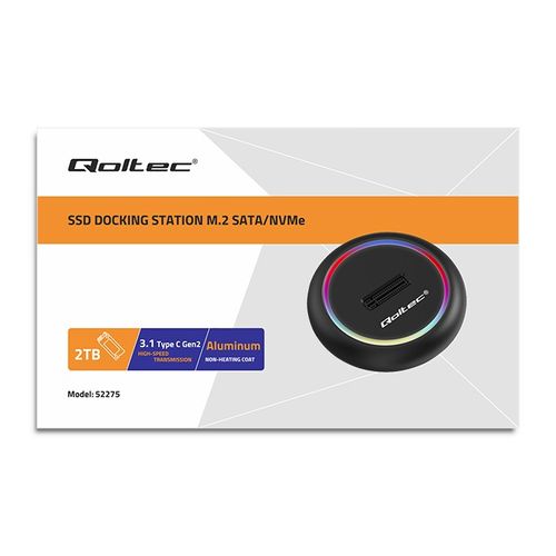 Qoltec Stacja dokująca dysków SSD M.2 | NVMe | SATA |  USB-C | 2TB na Arena.pl