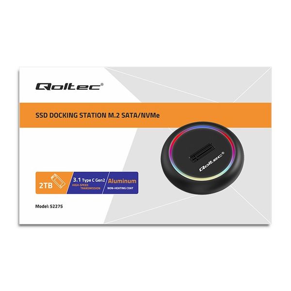 Qoltec Stacja dokująca dysków SSD M.2 | NVMe | SATA |  USB-C | 2TB zdjęcie 13