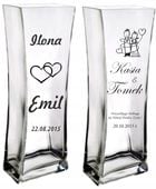 Wazon z grawerem prezent na ślub ślubny dedykacja