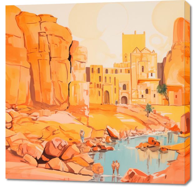 Obraz 90x90cm Ruiny pod Słońcem zdjęcie 1