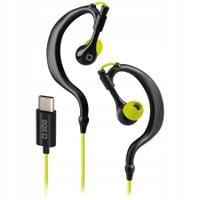 Słuchawki przewodowe SBS Sport USB-C Czarno-żółty