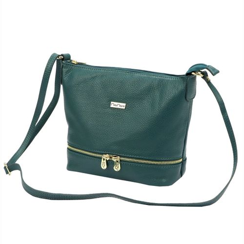 Miejska Skórzana pojemna damska listonoszka torebka na ramię MiaMore na Arena.pl