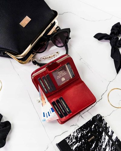 skórzany portfel damski na zatrzask - peterson na Arena.pl