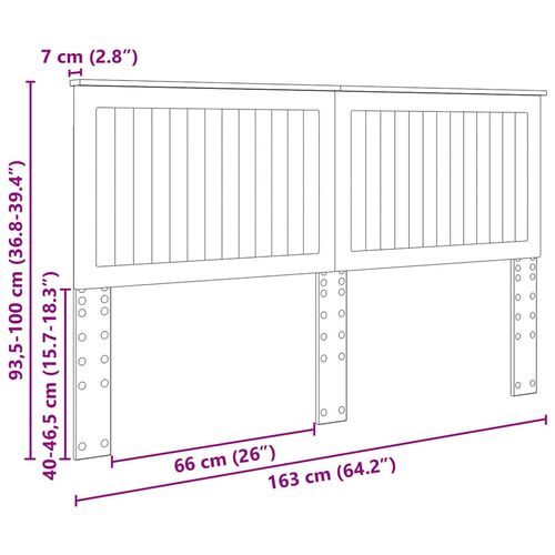 Zagłówek Dąb wędzony 160 cm Materiał drewnopochodny na Arena.pl