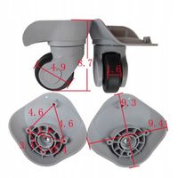 2 SZT CZARNE KÓŁKO DO WALIZKI CZĘŚCI WALIZEK TORBY A09