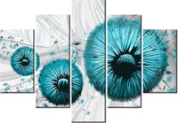 105CM 150CM OBRAZ 5 ELEM TURKUSOWE DMUCHAWCE 2 DRUK