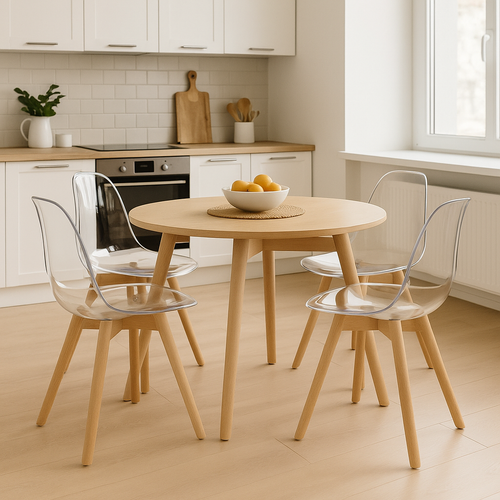 Krzesło KITO przezroczyste / nogi naturalne x 2 na Arena.pl