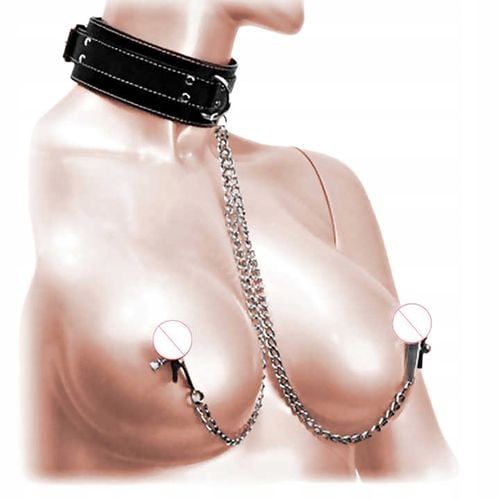 Zaciski Na Sutki Obroża BDSM Sex Choker Bondage na Arena.pl