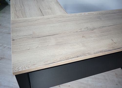 Biurko narożne prawe blenda Halifax naturalny 160 MebleKreator na Arena.pl