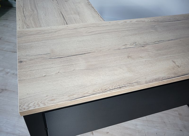 Biurko narożne prawe blenda Halifax naturalny 160 MebleKreator zdjęcie 7