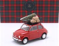 NOREV FIAT 500 L 1968 Red “Christmas” 1:18 prezent pod choinkę
