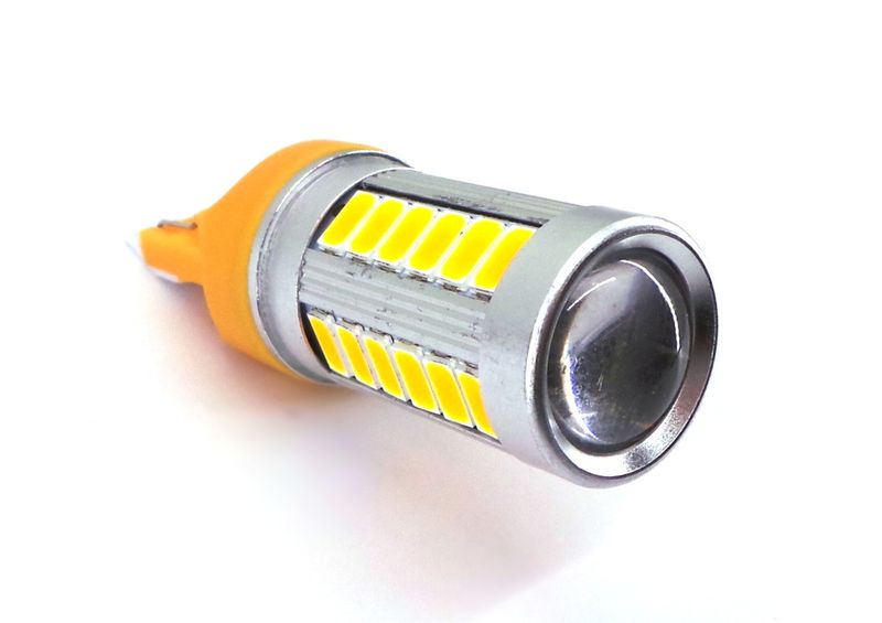 żarówka LED 7440 pomarańczowa 12V W21W canbus 1300lm zdjęcie 2