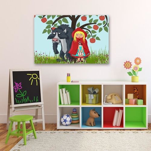 Obraz na płótnie - Canvas, Czerwony Kapturek 80x60 na Arena.pl