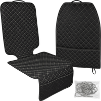 ZESTAW MATA POD FOTELIK + OSŁONA FOTELA PIKOWANE BIAŁA NIĆ