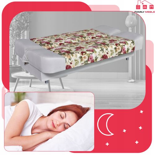 Kanapa sofa Sara Print Duo rozkładana wersalka spania bonell łóżko na Arena.pl