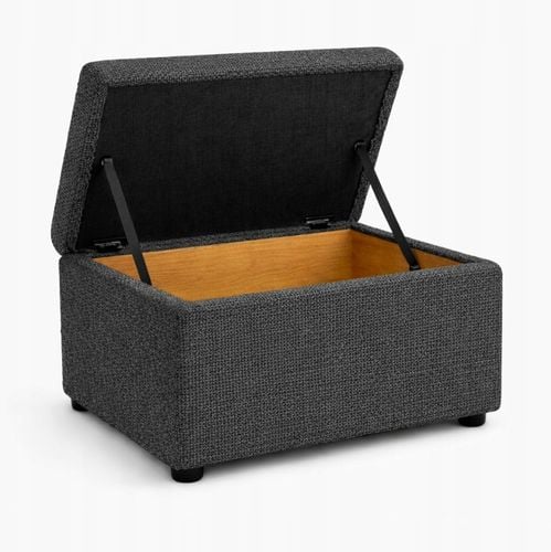 Pufa siedzisko z pojemnikiem przedpokój 65x40x40 czarna TOM na Arena.pl