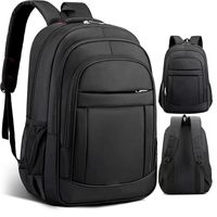 PLECAK MĘSKI DAMSKI DO PRACY SZKOŁY CZARNY WODOODPORNY WYTRZYMAŁY