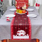 Bieżnik Plamoodporny na stół Święta Obrus Boże Narodzenie 33 x 230 Czerwony
