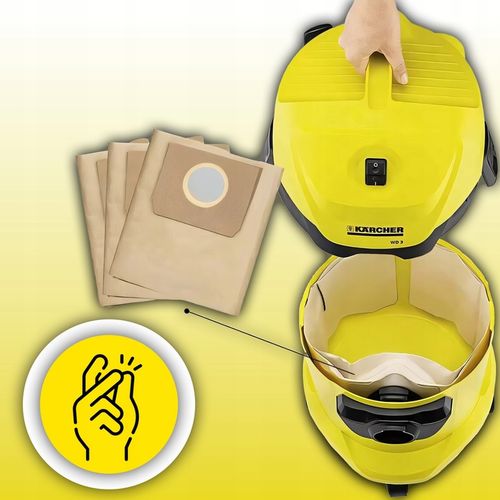 10X WORKI + FILTR DO ODKURZACZA KARCHER WD3 MV3 WD2 SE 4001 K2000 PAPIEROWE na Arena.pl