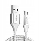 2 x Kabel UGREEN US290 Micro USB 2m Szybkie Ładowanie QC 3.0 Biały