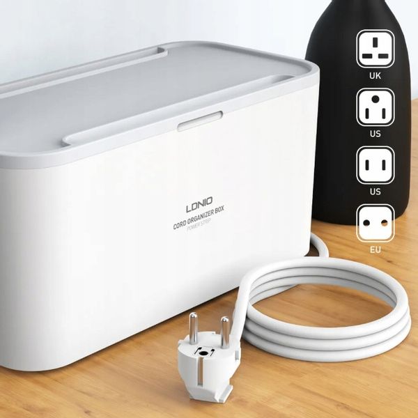 Listwa zasilająca Antyprzepięciowa 2 m ORGANIZER na kable 5 gniazd USB zdjęcie 6