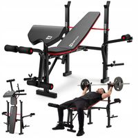 Ławka treningowa duża regulowana z modlitewnikiem stojakami