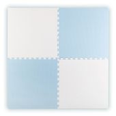 Duża mata piankowa puzzle Ricokids 60x60 cm 4 szt. niebiesko-biała