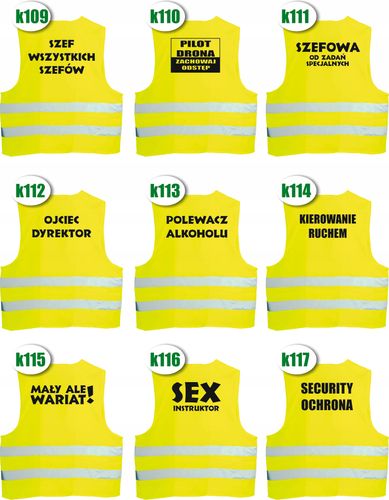 KAMIZELKA ODBLASKOWA z nadrukiem GOŚĆ VISITOR na Arena.pl