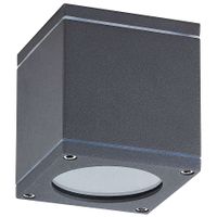 Zewnętrzna LAMPA sufitowa AKRON 8149 Rabalux kwadratowa OPRAWA elewacyjna downlight kostka IP54 grafitowa
