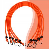 15X LINKA ELASTYCZNA Z HAKAMI METALOWYMI MOCOWANIA BAGAŻU PLANDEK 80CM